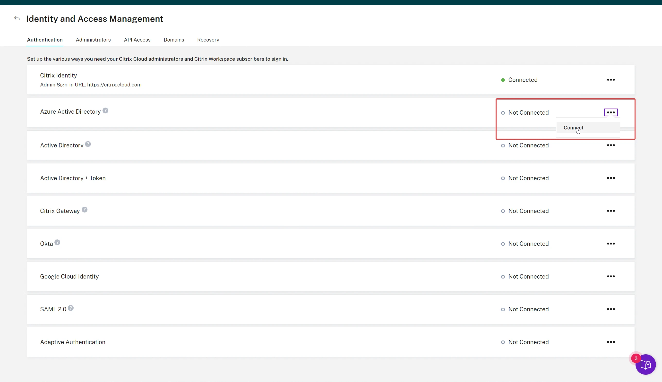 Citrix Cloud - Connect Azure Active Directory