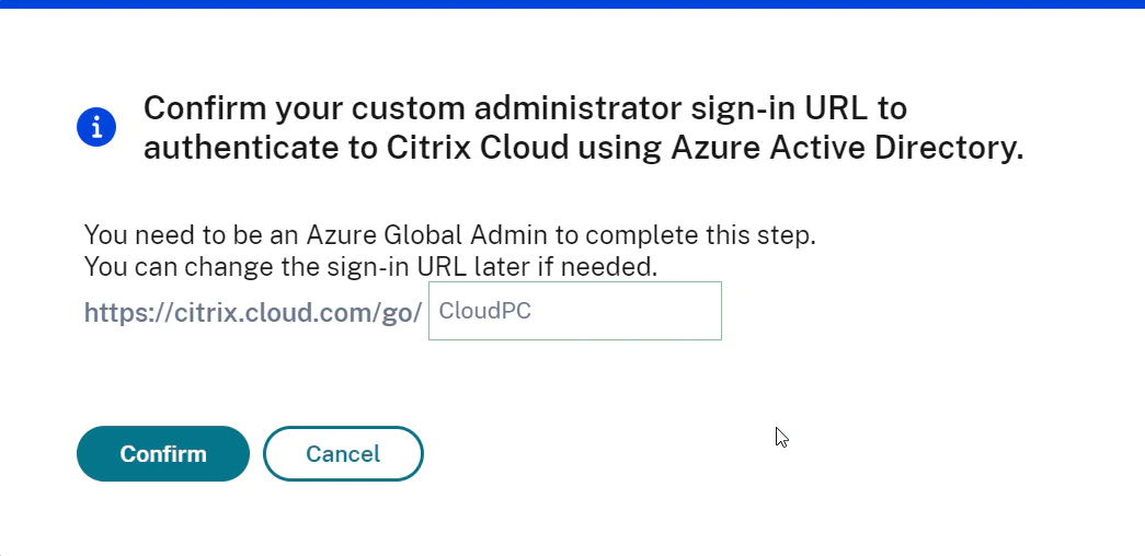Citrix Cloud - sign-in URL