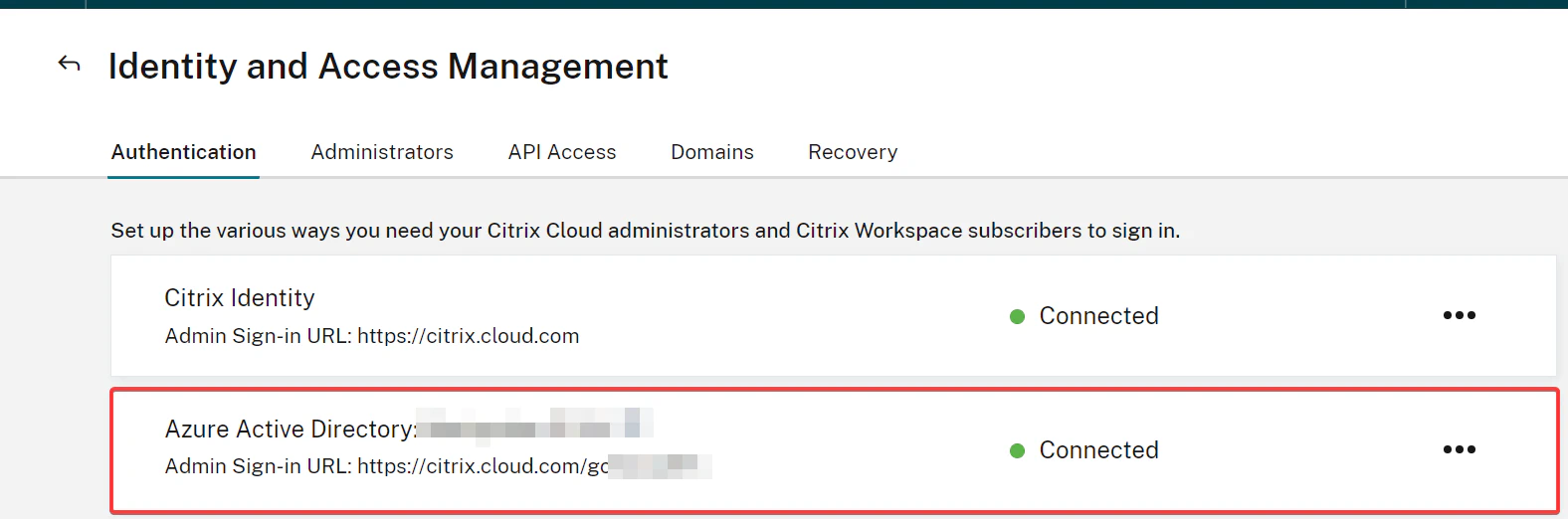 Citrix Cloud - Connect Azure Active Directory